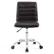 Armless mid back vinyl office chair in brown by Modway additional picture 9