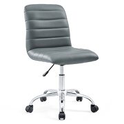 Armless mid back vinyl office chair in gray by Modway additional picture 6