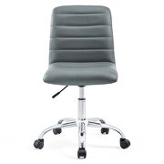 Armless mid back vinyl office chair in gray by Modway additional picture 9
