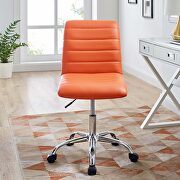 Armless mid back vinyl office chair in orange by Modway additional picture 3