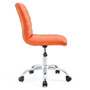 Armless mid back vinyl office chair in orange by Modway additional picture 7