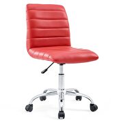 Armless mid back vinyl office chair in red by Modway additional picture 6