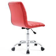 Armless mid back vinyl office chair in red by Modway additional picture 8