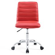 Armless mid back vinyl office chair in red by Modway additional picture 9