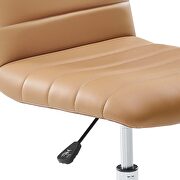 Armless mid back vinyl office chair in tan by Modway additional picture 5