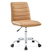 Armless mid back vinyl office chair in tan by Modway additional picture 6