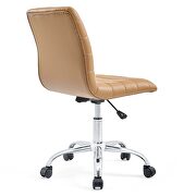 Armless mid back vinyl office chair in tan by Modway additional picture 8