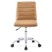 Armless mid back vinyl office chair in tan by Modway additional picture 9
