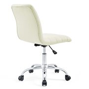 Armless mid back vinyl office chair in white by Modway additional picture 8