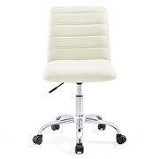 Armless mid back vinyl office chair in white by Modway additional picture 9