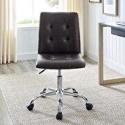 Armless mid back office chair in brown by Modway additional picture 3