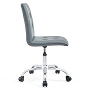 Armless mid back office chair in gray by Modway additional picture 7