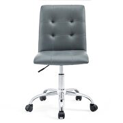 Armless mid back office chair in gray by Modway additional picture 9