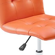 Armless mid back office chair in orange by Modway additional picture 5