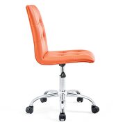Armless mid back office chair in orange by Modway additional picture 7