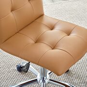 Armless mid back office chair in tan by Modway additional picture 2