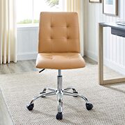 Armless mid back office chair in tan by Modway additional picture 3