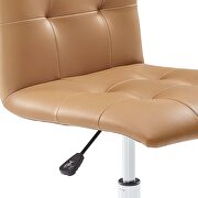 Armless mid back office chair in tan by Modway additional picture 5