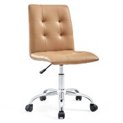 Armless mid back office chair in tan by Modway additional picture 6