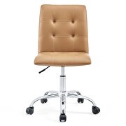 Armless mid back office chair in tan by Modway additional picture 9