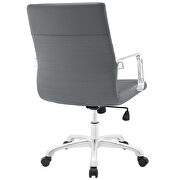Mid back office chair in gray additional photo 2 of 3