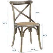 Dining side chair in gray by Modway additional picture 2
