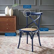 Dining side chair in midnight blue by Modway additional picture 3