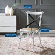 Dining side chair in white black by Modway additional picture 3