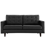 Bonded leather loveseat in black by Modway additional picture 4