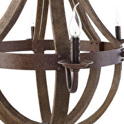Solid hardwood medieval style chandelier by Modway additional picture 2