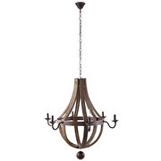 Solid hardwood medieval style chandelier by Modway additional picture 4