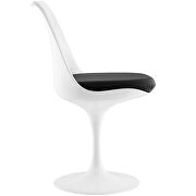 White dining side chair w black vinyl cushion by Modway additional picture 2