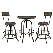 3 piece bar set in black by Modway additional picture 5