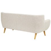 Mid-century style tufted retro couch in beige additional photo 2 of 4