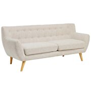 Mid-century style tufted retro couch in beige additional photo 3 of 4