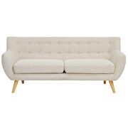Mid-century style tufted retro couch in beige additional photo 4 of 4