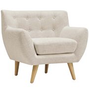 Mid-century style tufted retro armchair in beige by Modway additional picture 4