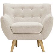 Mid-century style tufted retro armchair in beige by Modway additional picture 6