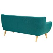 Mid-century style tufted retro couch in teal additional photo 2 of 4