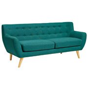 Mid-century style tufted retro couch in teal additional photo 3 of 4