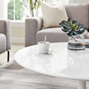 Round wood coffee table in white by Modway additional picture 2