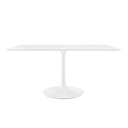 Rectangle wood dining table in white by Modway additional picture 3