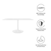 Rectangle wood dining table in white by Modway additional picture 7