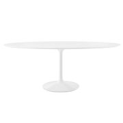 Oval wood top dining table in white by Modway additional picture 3