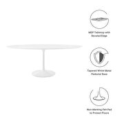 Oval wood top dining table in white by Modway additional picture 7