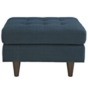 Upholstered fabric ottoman in azure additional photo 3 of 3