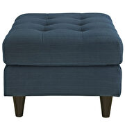 Upholstered fabric ottoman in azure additional photo 4 of 3