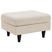 Upholstered fabric ottoman in beige additional photo 2 of 3