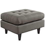 Upholstered fabric ottoman in granite additional photo 2 of 3