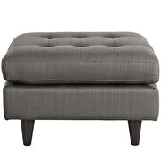 Upholstered fabric ottoman in granite additional photo 3 of 3